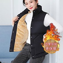 羽絨棉馬甲女外搭韓版款式2022新款秋冬馬夾加厚短款背心坎肩外套-時尚女裝 歷史價格詳細信息
