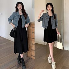 牛仔連衣裙套裝女2022春秋新款洋氣時尚減齡短外套半身長裙兩件套#促銷 #現貨 #可開發票# 歷史價格詳細信息