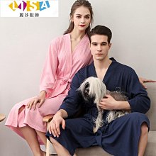 新款夏秋季薄款女士浴袍情侶睡衣夏天男士吸水速乾浴袍加大加肥華夫格睡袍浴衣汗 歷史價格詳細信息