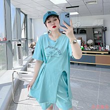熹熹服裝【星夢】 大尺碼300斤胖mm減齡遮肚套裝女夏季薄款短袖上衣寬版短褲兩件套女 歷史價格詳細信息