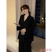 熹熹服裝大尺碼女裝 睡衣長袖 韓版簡約條紋睡衣女春秋季新款休閒家居服套裝 歷史價格詳細信息