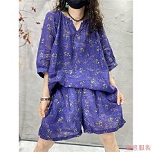 熹熹服裝【星夢】 大尺碼300斤胖mm減齡遮肚套裝女夏季薄款短袖上衣寬版短褲兩件套女 歷史價格詳細信息