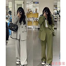 熹熹服裝西裝套裝大尺碼女裝洋氣兩件套時尚2023新款長袖職業裝 歷史價格詳細信息