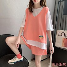 熹熹服裝女假兩件刷毛圓領大學T上衣長袖加厚新款寬鬆大尺碼女裝秋冬氣質日韓 B0O5 歷史價格詳細信息