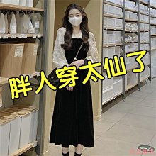 熹熹服裝【小胖仙】加大尺碼 大尺碼  春秋大尺碼女裝2-300斤寬鬆胖mm長袖洋裝+法式小香風馬甲兩件套裝 歷史價格詳細信息