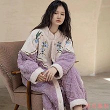 新款加厚保暖睡袍女長版珊瑚絨浴袍男冬季法蘭絨大尺碼家居服浴衣 歷史價格詳細信息