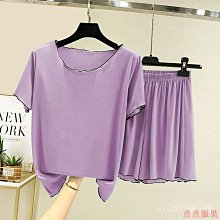 小美の店冰爽皇后家居服 大尺碼女裝 短袖睡衣 家居服 短袖洋裝家居睡衣 2024夏季新款 果凍套裝 短袖短褲兩件套 懶人冰絲睡衣 歷史價格詳細信息