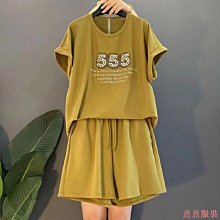 小美の店女裝運動套裝夏新款韓版潮大尺碼胖mm休閒寬鬆少女短褲短袖兩件套女 歷史價格詳細信息