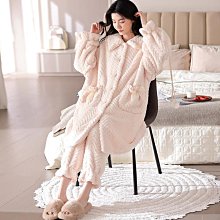 新款加厚保暖睡袍女長版珊瑚絨浴袍男冬季法蘭絨大尺碼家居服浴衣 歷史價格詳細信息