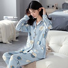 居家服 睡衣女春秋季梭織棉長袖家居服小外套純棉秋冬可愛全棉兩件套~麗莎服飾 歷史價格詳細信息