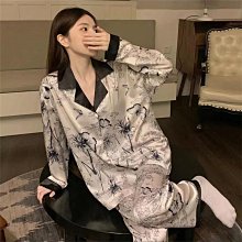 新品睡衣女春夏季v領冰絲睡衣法式高級感寬松舒適女式家居服套裝 歷史價格詳細信息