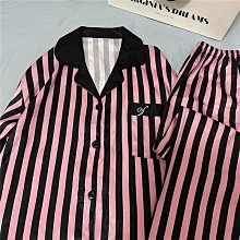 夏季冰絲綢薄款睡衣女夏天長袖寬松版休閑套裝開衫翻領網紅居家服 歷史價格詳細信息