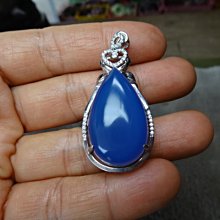 《藍晶寶石玉石特賣→〈包臺項鍊系列〉→附證書  天然冰種清透酒精藍玉髓  包臺項鍊→Z820-26 歷史價格詳細信息