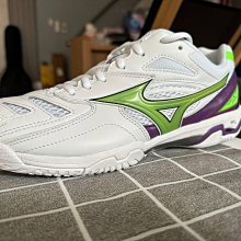 Mizuno 美津濃 羽球鞋 Wave Fang Pro 男鞋 女鞋 白 藍 膠底 抓地 室內運動 運動鞋 71GA2100-62 歷史價格詳細信息