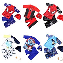 兒童泳褲男童分體帶帽泳帽套裝卡通帶系繩平角男孩子游泳褲 歷史價格詳細信息