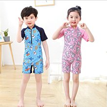 男童連體泳泳帽裝高彈短袖寶寶泳超人卡通男孩泳裝防曬 歷史價格詳細信息