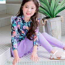 兒童泳裝 長袖碎花公主裙兒童泳衣泳褲三件套組 歷史價格詳細信息