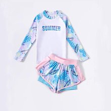 兒童泳女童長袖小公主韓國ins連體洋氣嬰幼兒小中童女孩遊泳 歷史價格詳細信息