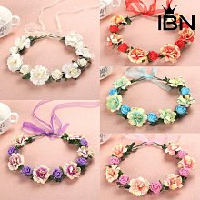 兒童花環頭飾森女系花童頭花演出髮箍小女孩女童髮帶王冠飾品 歷史價格詳細信息