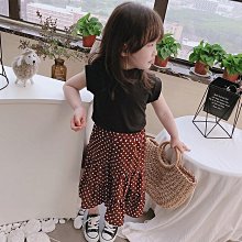 女童洋氣套裝裙夏裝2024新款時髦兒童夏款POLO領短袖兩件套裙裝女 歷史價格詳細信息