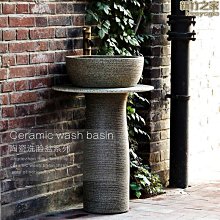 立柱式洗臉盆不鏽鋼立柱盆戶外庭院立柱洗手盆一體落地式洗手臺池 歷史價格詳細信息