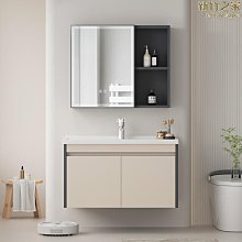 簡約奶油風浴室一體洗手盆薄邊高下掛人造石臺盆進可麗耐 歷史價格詳細信息