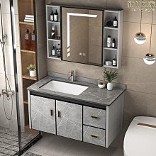 太空鋁合金浴室櫃組合洗手洗臉盆衛生間洗漱面盆池鏡櫃現代簡約 歷史價格詳細信息