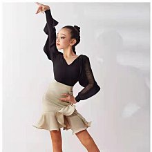 舒適拉丁舞服 比賽服 練功服 拉丁舞服裝比賽服女少兒專業考級規定表演服分體套裝拉丁舞裙 歷史價格詳細信息