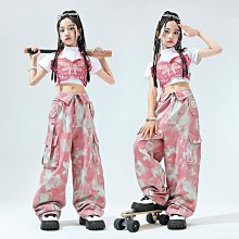 兒童街舞潮服女大童多巴胺爵士舞嘻哈演出服套裝女孩模特T臺走秀 歷史價格詳細信息