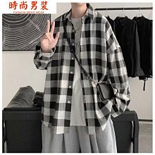 薄款夏天上衣長袖襯衫男格子襯衫外套男士衣服格子條紋襯衫男短袖天天精選 歷史價格詳細信息