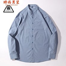 男裝棉麻休閒長袖襯衫立領條紋青年亞麻襯衣9202 歷史價格詳細信息