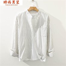 日式襯衫 男裝長袖男士保暖立領襯衫刷毛加厚秋裝上衣白襯衫男冬季潮流帥氣休閒長袖男士上衣~時尚男裝 歷史價格詳細信息