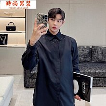 RB男生襯衫 韓版襯衫 男生衣著 男襯衫 秋裝暗黑系無領禁慾系襯衫男長袖拼接輯明線個性山本耀司雅痞潮牌~時尚男裝 歷史價格詳細信息