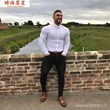 秋季潮牌襯衫男長袖修身商務休閑痞帥寸衫男時尚潮流高級感襯衣男長袖襯衫牛仔 長袖t shirt 排汗 t恤 男生衣著 素色 歷史價格詳細信息