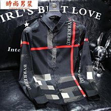 【襯衫】秋季新款長袖襯衫男刺繡痞帥青年修身百搭韓版帥氣彈力設計感襯衣 歷史價格詳細信息