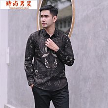 Batik 襯衫男士長袖光滑棉質酷 S3T7 修身男士成人質量最新款男現代衣服 Adem 主題 Slimfit S~時尚男裝 歷史價格詳細信息