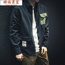 工裝外套男春秋款寬鬆帥氣連帽夾克青少年學生假兩件潮牌秋裝上衣 歷史價格詳細信息