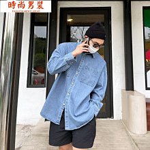 日系復古牛仔襯 長袖 男襯 大尺碼寧牛仔襯 春夏季 潮流牛仔 男士休閒襯 多口袋 色襯 歷史價格詳細信息