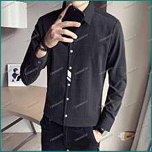 男 長袖襯衫 韓版 水藍色點點 二手衣 歷史價格詳細信息