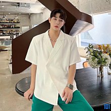 男士襯衫新款風格夏季短袖格子百搭襯衫休閒寬鬆韓版外套上衣潮流-22號穿搭 歷史價格詳細信息