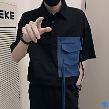 RB男生襯衫 韓版襯衫 男生衣著 男襯衫 秋裝暗黑系無領禁慾系襯衫男長袖拼接輯明線個性山本耀司雅痞潮牌~時尚男裝 歷史價格詳細信息