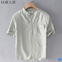 小立領短袖棉麻上衣棉麻衫 短袖襯衫【0081G】 歷史價格詳細信息