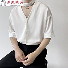 熱銷 五分袖襯衫男韓版襯衫短袖襯衫 純色素t 休閑襯衫 百搭短袖t恤 男生潮流短袖男上衣襯衫日系襯衫 大尺碼襯衫-可開發票 歷史價格詳細信息