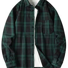 格子襯衫男長袖春秋休閑寬松襯衣男薄外套青少年夏季潮流百【超齡男裝】 歷史價格詳細信息