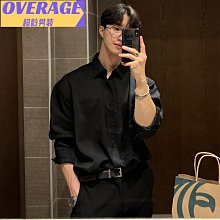 設計感春秋季男士襯衫男裝長袖韓版日系韓版拼接襯衣帥氣休閑上衣 歷史價格詳細信息