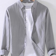 麻襯衫男 長袖日系男士襯衫 長袖襯衫 男士白襯衫 中國風男裝襯衣  寬鬆大碼男士薄外套 棉麻休閒上衣 港風襯衣-潮男服飾 歷史價格詳細信息
