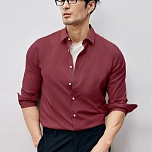 彈力冰絲長袖襯衫 男商務休閑免燙襯衫 抗皺白襯衣 歷史價格詳細信息