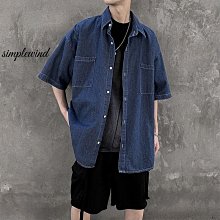 港風ins襯衫男短袖韓版純色工裝襯衣潮流夏季薄款五分半袖日系 歷史價格詳細信息