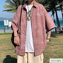 夏季短袖襯衫男港風格子寬松潮牌半袖襯衣百搭潮流休閑青少年上衣 大尺碼襯衫男 短袖襯衫 男生襯衫-MINTS名仕男裝 歷史價格詳細信息