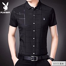 【真口袋】夏季短袖薄款印花中青年修身版時尚網紅條紋襯衫襯衫 歷史價格詳細信息